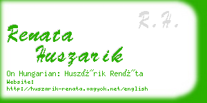 renata huszarik business card